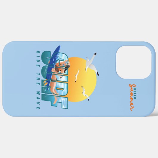 Der Surfer fährt die Welle | F Case-Mate iPhone Hülle (Hinten (horizontal))