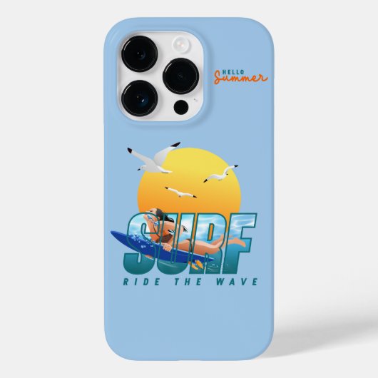 Der Surfer fährt die Welle | F Case-Mate iPhone Hülle (Rückseite)