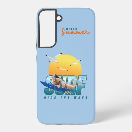 Der Surfer fährt die Welle | F Samsung Galaxy Hülle (Rückseite)