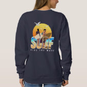 Der Surfer fährt die Welle | Frauen Sweatshirt (Rückseite)