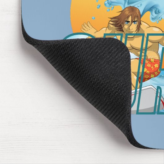 Der Surfer fährt die Welle | (M) Mousepad (Ecke)