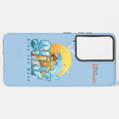 Der Surfer fährt die Welle | (M) Samsung Galaxy Hülle (Linke Seite)