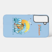 Der Surfer fährt die Welle | (M) Samsung Galaxy Hülle (Rückseite (Horizontal))