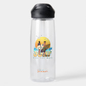 Der Surfer fährt die Welle | (M) Trinkflasche (Rückseite)