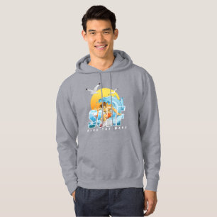 Der Surfer fährt die Welle   Männer Hoodie