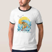 Der Surfer fährt die Welle | Männer Ringer T-Shirt (Vorderseite)