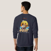Der Surfer fährt die Welle | Männer Sweatshirt (Schwarz voll)