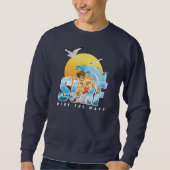 Der Surfer fährt die Welle | Männer Sweatshirt (Vorderseite)