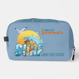 Der Surfer fährt die Welle | Waschbeutel