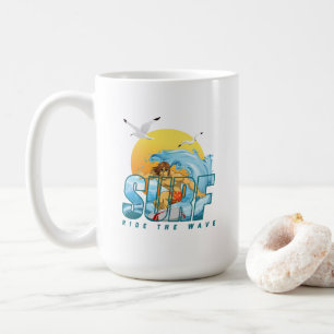 Der Surfer Reitet auf der Welle   (M) Classic Tass Kaffeetasse