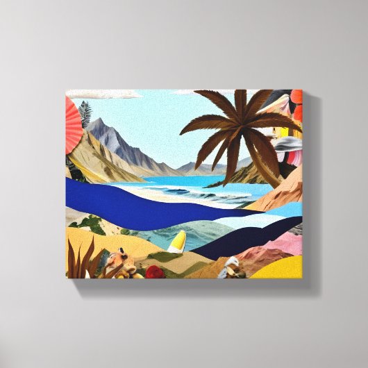 Der Surrealist am Strand Leinwanddruck (Vorderseite)