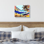 Der Surrealist am Strand Leinwanddruck (Insitu (Schlafzimmer))