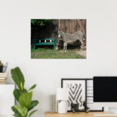 Der süße Donkey im Garten Poster (Heimbüro)