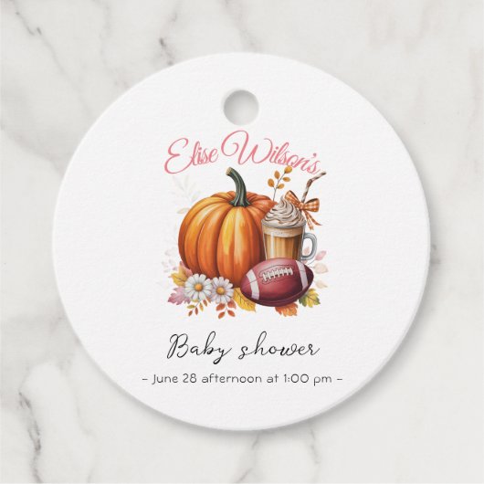 Der süße Kürbis ist auf dem Weg Geschenkanhänger (Vorderseite)