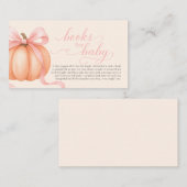 Der süße Kürbisknochen-Rosa-Bogen ist auf dem Weg  Begleitkarte (Vorne/Hinten)