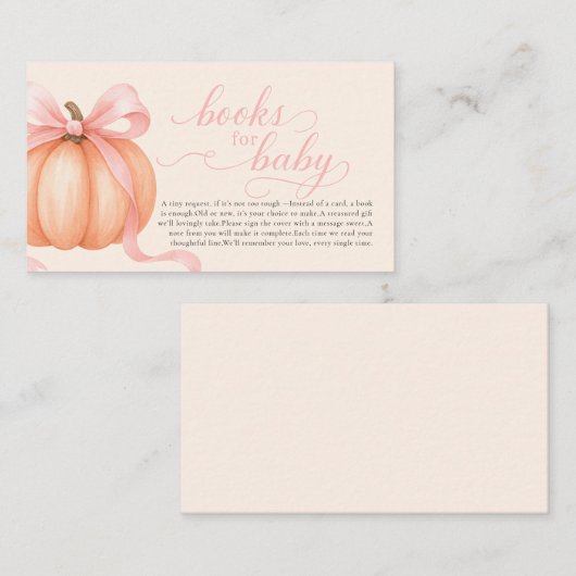 Der süße Kürbisknochen-Rosa-Bogen ist auf dem Weg Begleitkarte (Vorne/Hinten)