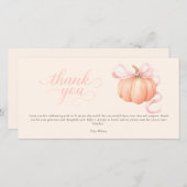 Der süße Kürbisknollenbogen ist auf dem Weg Dankeskarte (Vorne/Hinten)