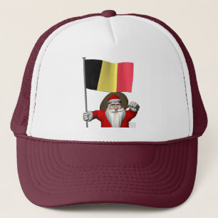 Der süße Weihnachtsmann mit Abtritt Belgiens Truckerkappe