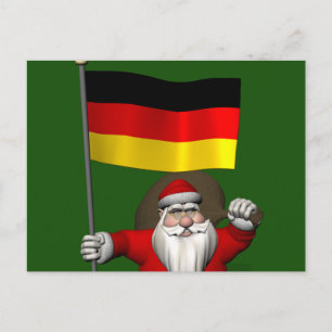 Der süße Weihnachtsmann mit Abtritt Deutschlands Feiertagspostkarte