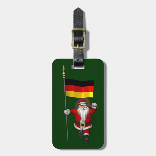 Der süße Weihnachtsmann mit Abtritt Deutschlands Gepäckanhänger (Vorderseite vertikal)