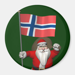 Der süße Weihnachtsmann mit Abtritt Norwegens Magnet