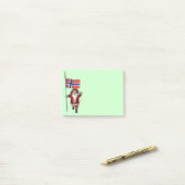 Der süße Weihnachtsmann mit Abtritt Norwegens Post-it Klebezettel (Auf Schreibtisch)