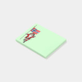 Der süße Weihnachtsmann mit Abtritt Norwegens Post-it Klebezettel (angewinkelt)