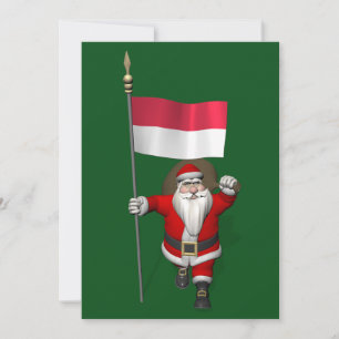 Der süße Weihnachtsmann mit dem Ensign von Indones Feiertagskarte