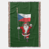 Der süße Weihnachtsmann mit der Flagge der Tschech Decke (Vorderseite Vertikal)