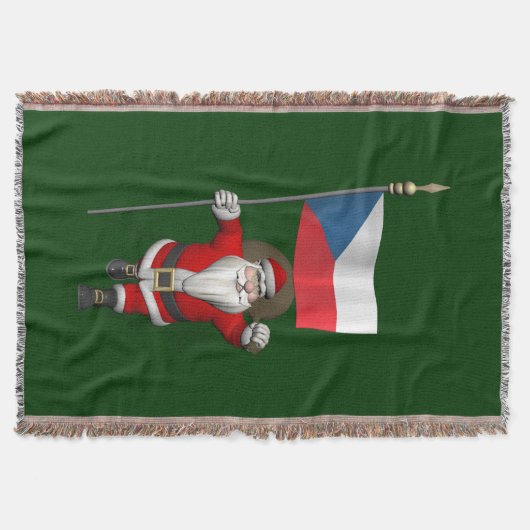 Der süße Weihnachtsmann mit der Flagge der Tschech Decke (Vorderseite)