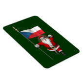 Der süße Weihnachtsmann mit der Flagge der Tschech Magnet (Rechte Seite)