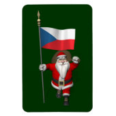 Der süße Weihnachtsmann mit der Flagge der Tschech Magnet (Vertikal)