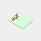 Der süße Weihnachtsmann mit der Flagge der Tschech Post-it Klebezettel (angewinkelt)