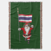 Der süße Weihnachtsmann mit der Flagge Thailands Decke (Vorderseite Vertikal)