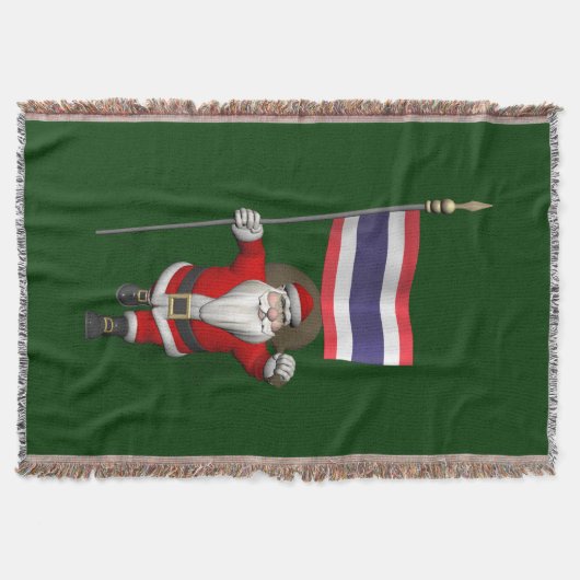 Der süße Weihnachtsmann mit der Flagge Thailands Decke (Vorderseite)