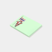 Der süße Weihnachtsmann mit der Flagge Thailands Post-it Klebezettel (angewinkelt)