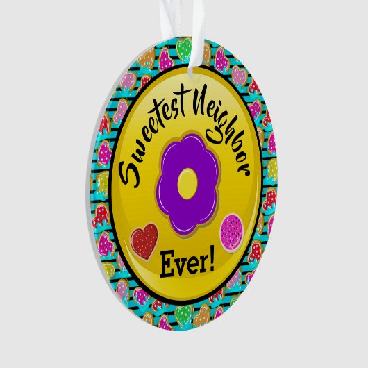 Der süßeste Nachbarn. Freund Ornament (Vorderseite)