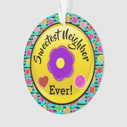 Der süßeste Nachbarn. Freund Ornament (Vorderseite)