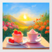 Der süßeste Nachmittag des Tages Fensteraufkleber (Blatt)