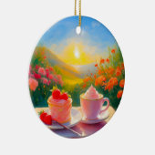 Der süßeste Nachmittag des Tages Keramik Ornament (Rechts)