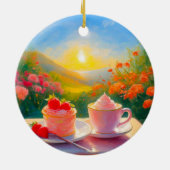 Der süßeste Nachmittag des Tages Keramik Ornament (Hinten)