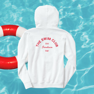 Der Swim Club Custom Red Wappen Swimmingpool Hoodie