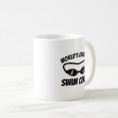 Der Swim-Trainerkaffee-Tassengeschenk der Welt Kaffeetasse (VorderseiteRechts)
