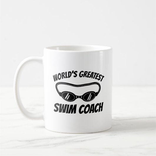 Der Swim-Trainerkaffee-Tassengeschenk der Welt Kaffeetasse (Links)