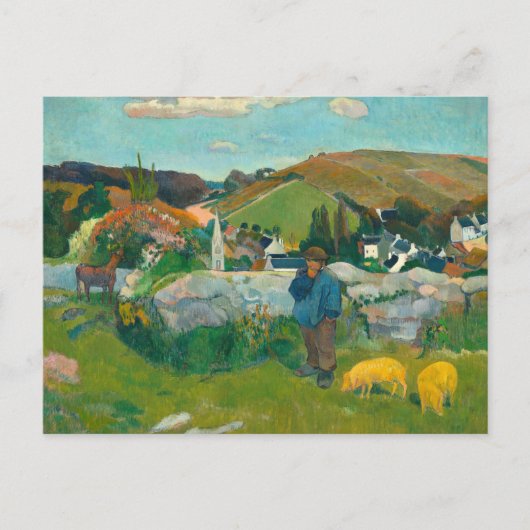 Der Swineherd | Paul Gauguin Postkarte (Vorderseite)