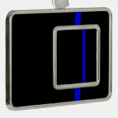 Der symbolische, dünne blaue Linienstil Rahmen-Ornament Silber (Rechts)