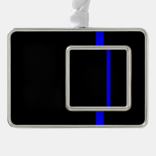 Der symbolische, dünne blaue Linienstil Rahmen-Ornament Silber (Vorderseite)