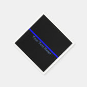 Der symbolische dünne blaue Text auf schwarz Serviette (Ecke)