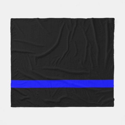 Der symbolische vertikale Stil der Thin Blue Line Fleecedecke (Vorderseite (Horizontal))