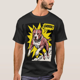 Der Synthwave Pittie: Retro Neon Amerikanischer Pi T-Shirt